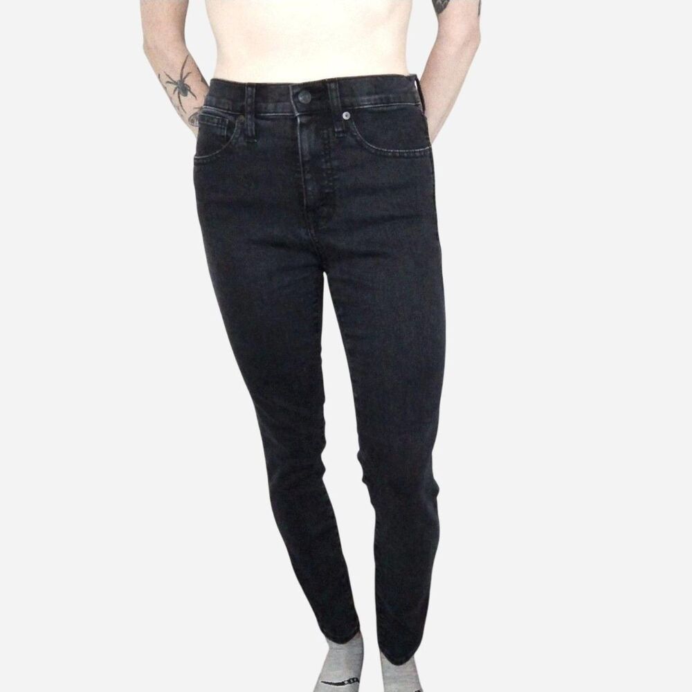 Madewell 10" High-Rise Skinny Jeans Size 26 Washed Black